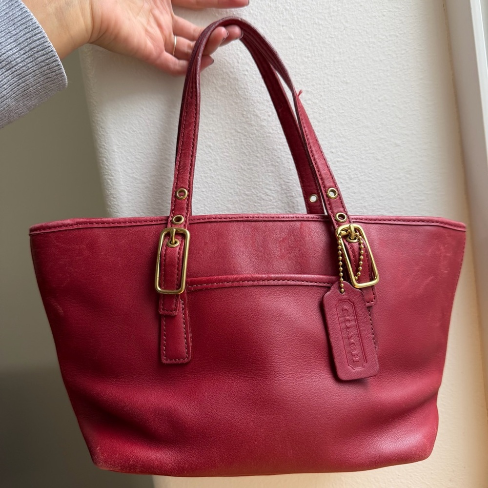 Coach Legacy Red Mini Market Tote Bag Vintage Style# 9846